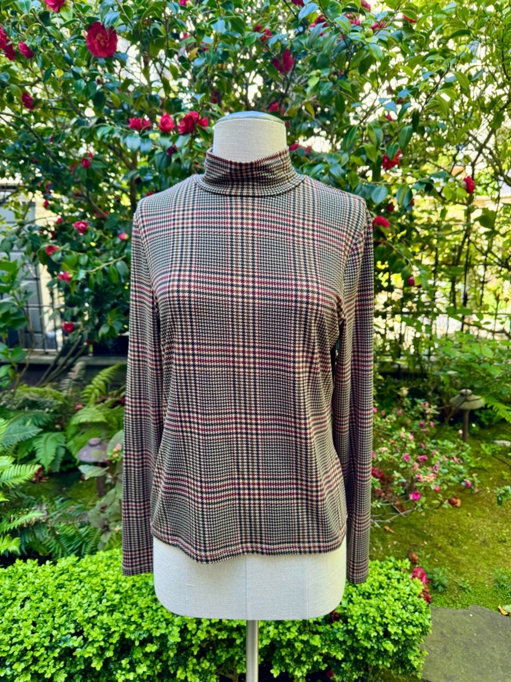 NWOT Veronica Beard Nate Houndstooth Top Sz M - Picture 2 of 10